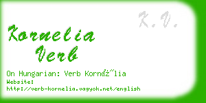 kornelia verb business card
